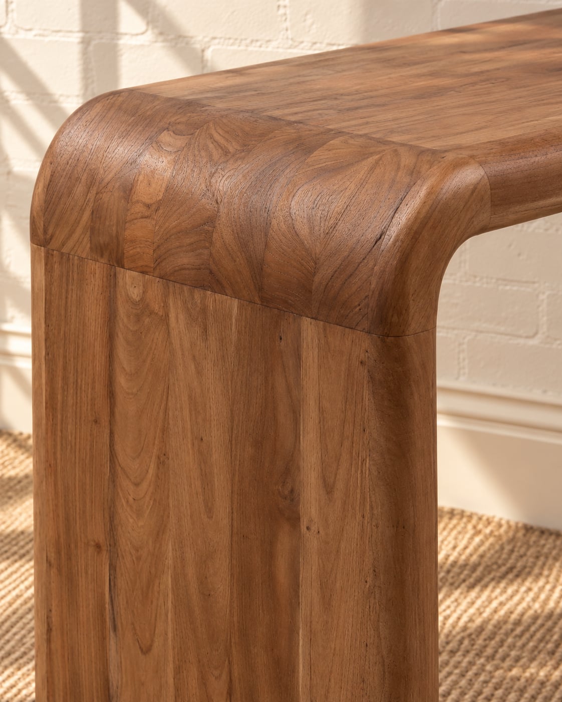 Molly Minimalist Desk in Natural Brown