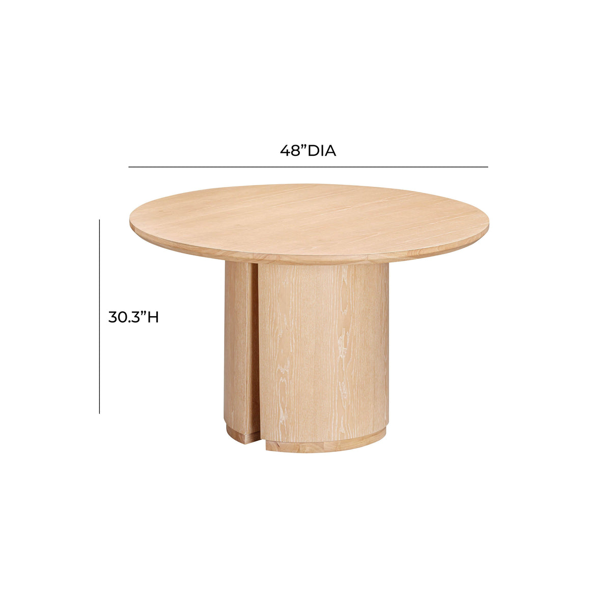 Marlow 48" Wood Round Dining Table