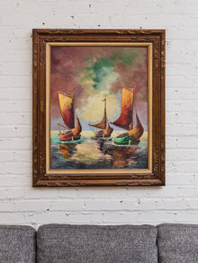 Grand Finale Nautical Oil Painting
