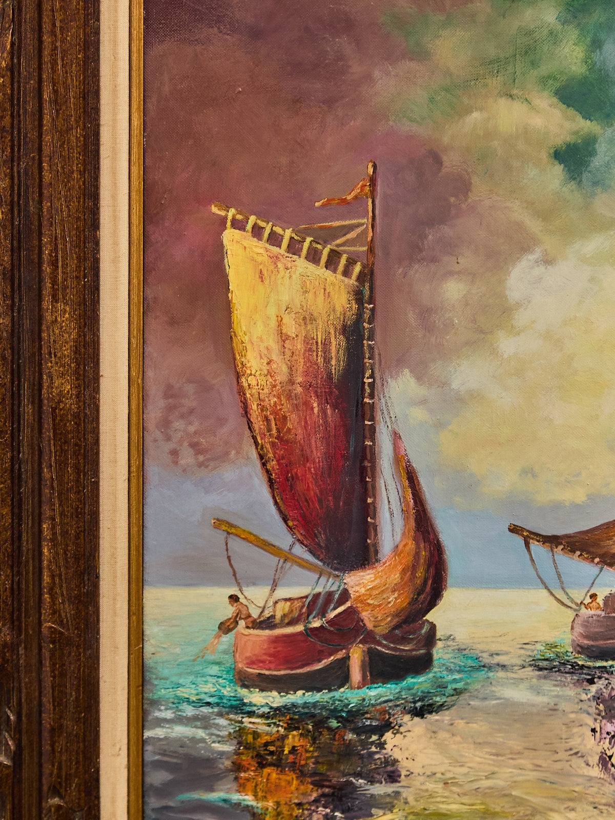 Grand Finale Nautical Oil Painting