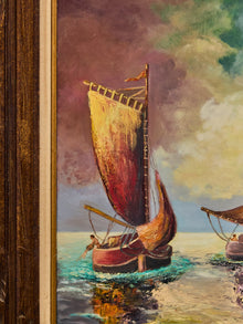 Grand Finale Nautical Oil Painting
