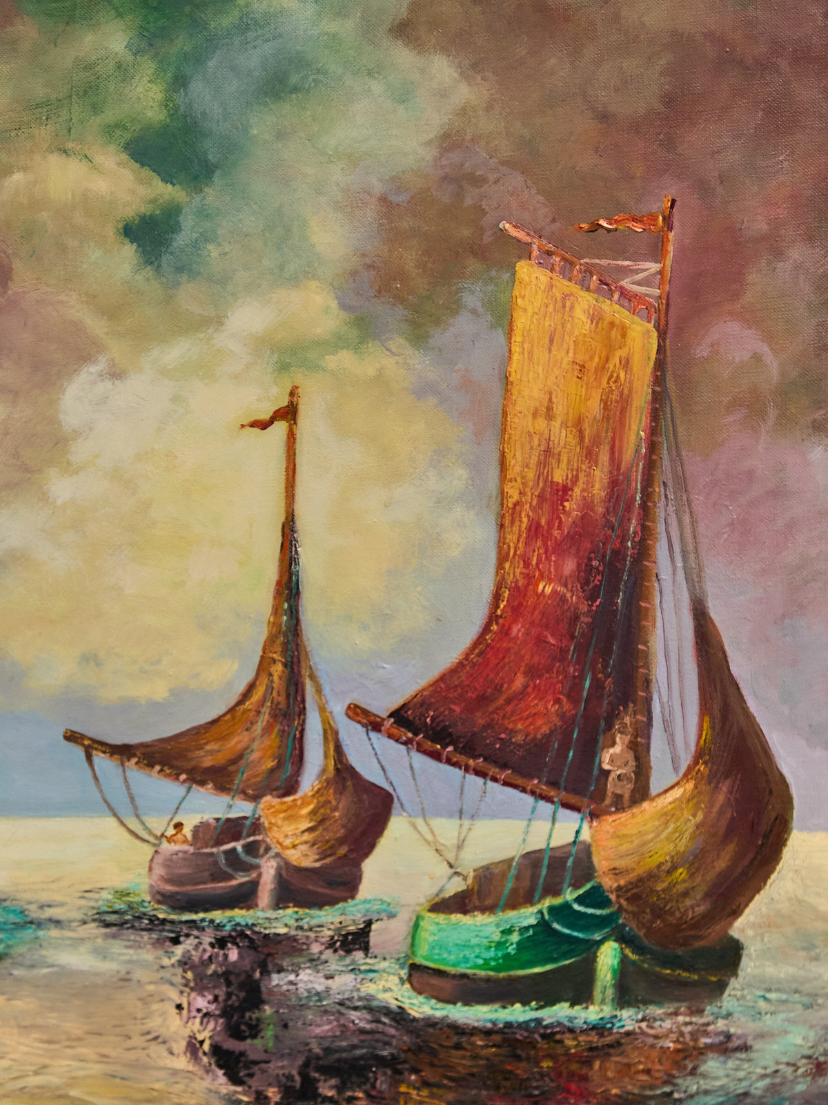 Grand Finale Nautical Oil Painting