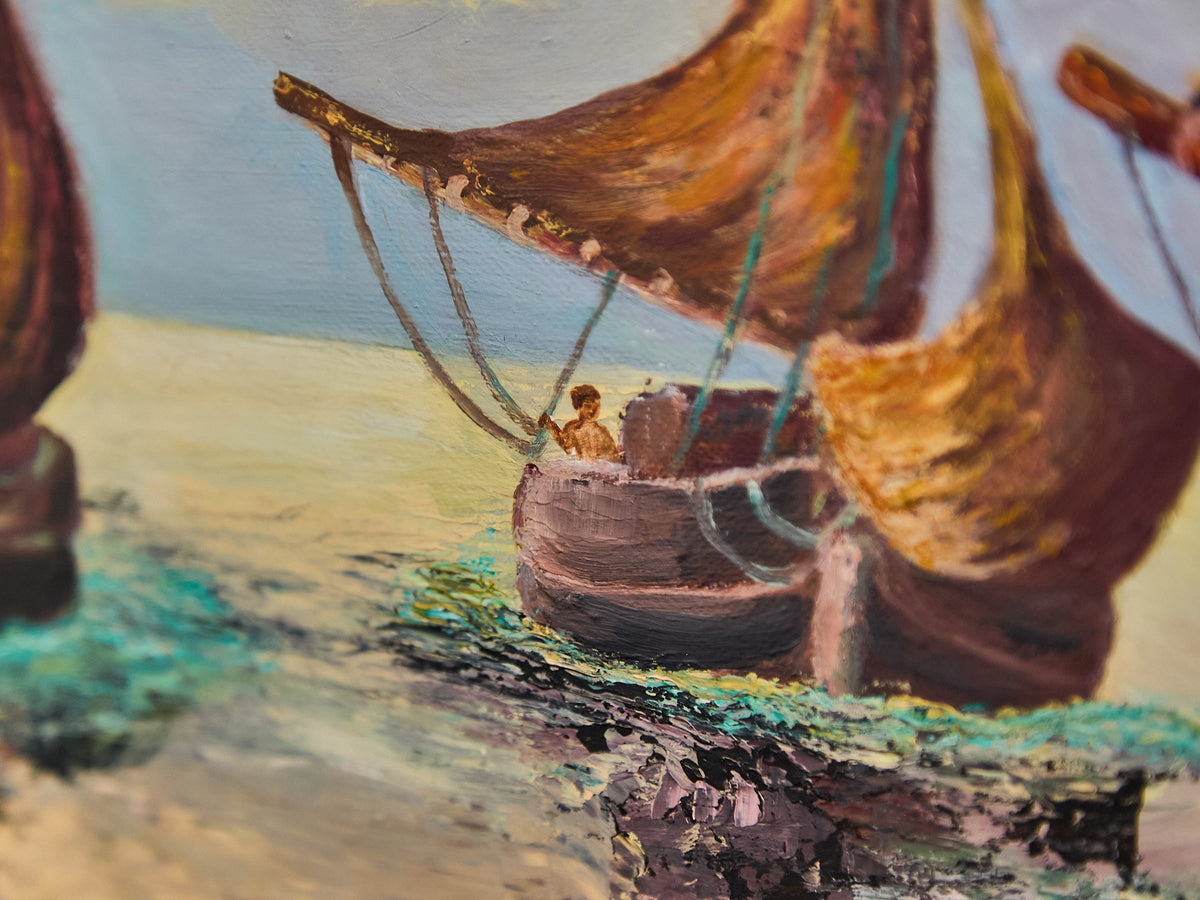 Grand Finale Nautical Oil Painting