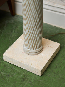 1980s Vintage Plaster Spiral Floor Lamp