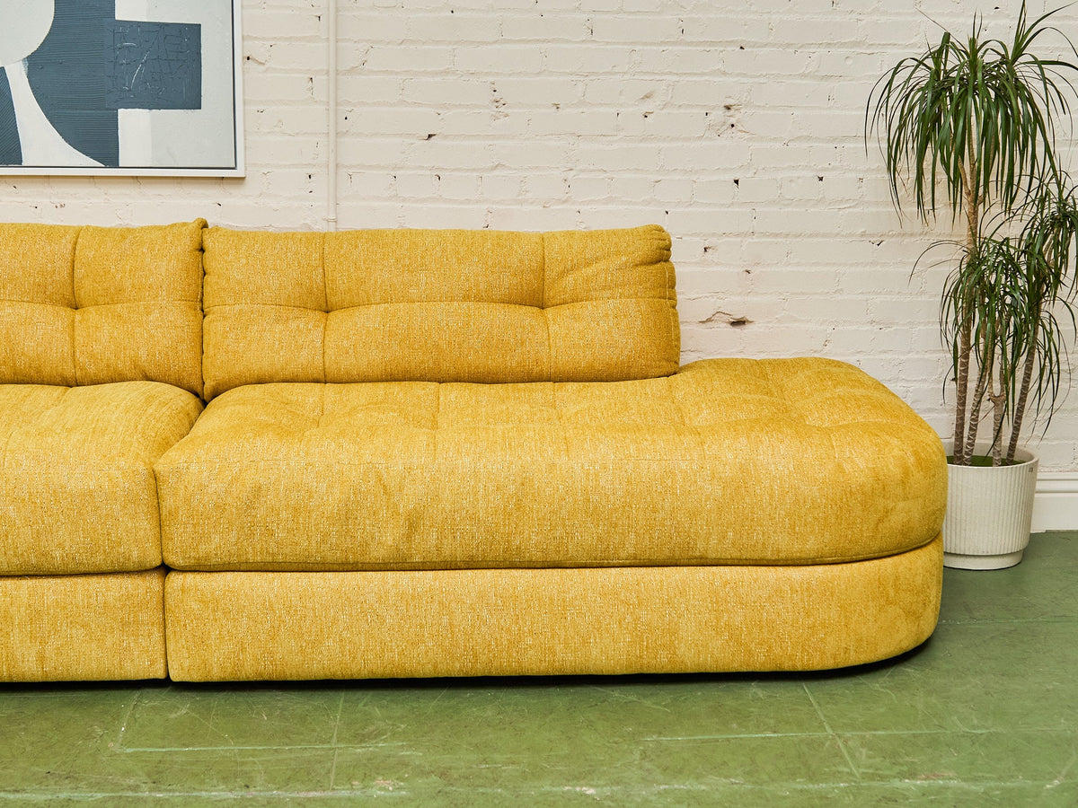 Prima 4 Piece Double Bumper Sectional Sofa