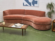 Charlotte Sofa with Bumper Chaise in Amici Ginger