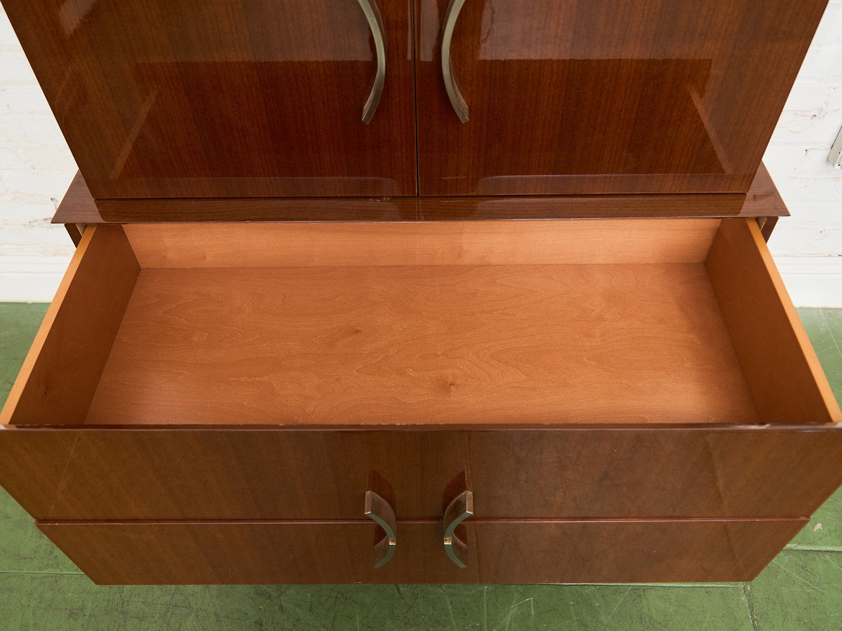 Nicole Miller Italian High-Gloss Stacked Lacquer Cabinet