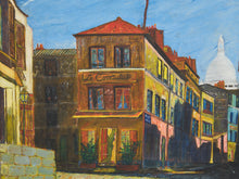 Vintage Montmartre Street Scene Painting by N. Krims