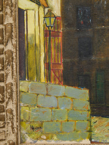 Vintage Montmartre Street Scene Painting by N. Krims