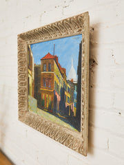 Vintage Montmartre Street Scene Painting by N. Krims