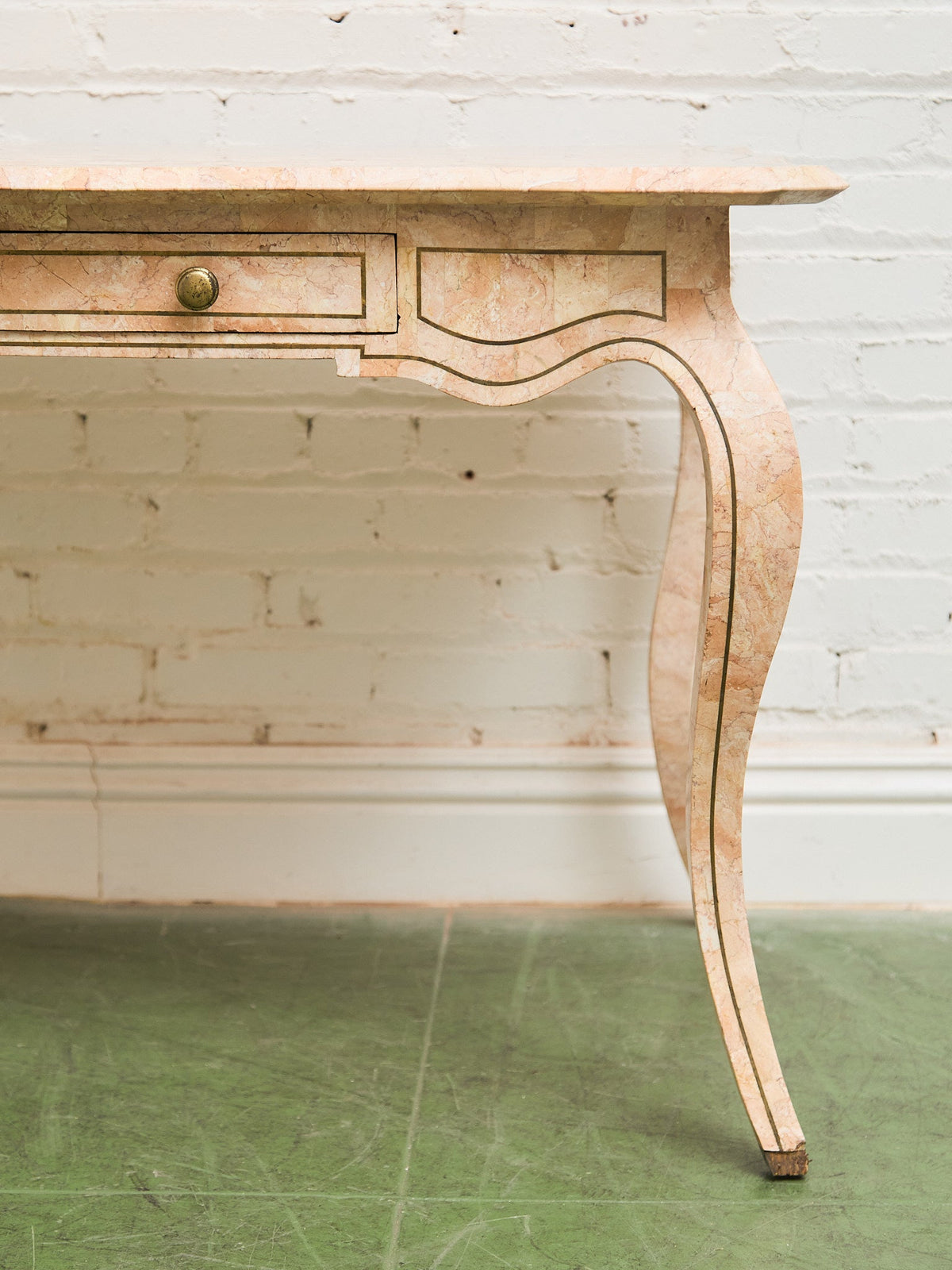 Maitland-Smith Pink Tessellated Stone Finish Desk