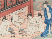 Ukiyo-e Female Bathers Woodblock Prints of Japanese Artist, Torri Kiyonag Signed