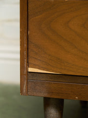 Walnut 3 drawer Mid Century Dresser