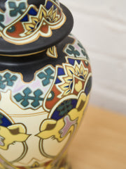 Beautiful Large Delft Royal Goedewaagen Iris Lidded Jar