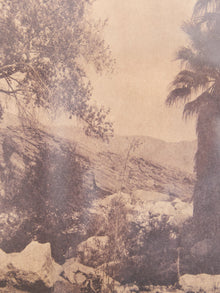 Sepia Desert Landscape with Native American Figure