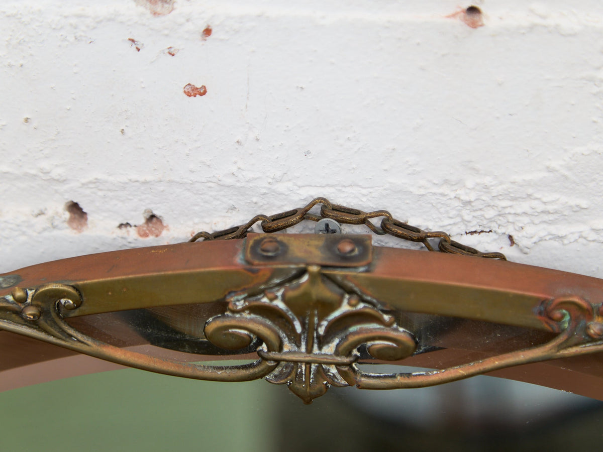 Turn of the Century Vintage Oval Beveled Mirror