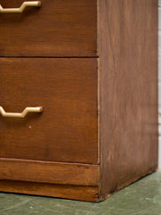 Four Drawer 1950s High Boy With Gold Hardware