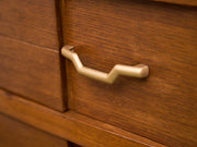 Four Drawer 1950s High Boy With Gold Hardware