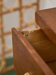 Four Drawer 1950s High Boy With Gold Hardware
