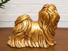 Kay Finch Vintage California Gold Ceramic Shih Tzu Dog Large