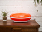 Orange Donut Lamp with White Stripe