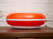 Orange Donut Lamp with White Stripe
