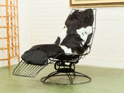Vintage Homecrest Mid-century Wire Banana "Siesta" Lounge Chair, Swivels & Rocks