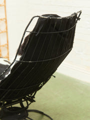 Vintage Homecrest Mid-century Wire Banana "Siesta" Lounge Chair, Swivels & Rocks