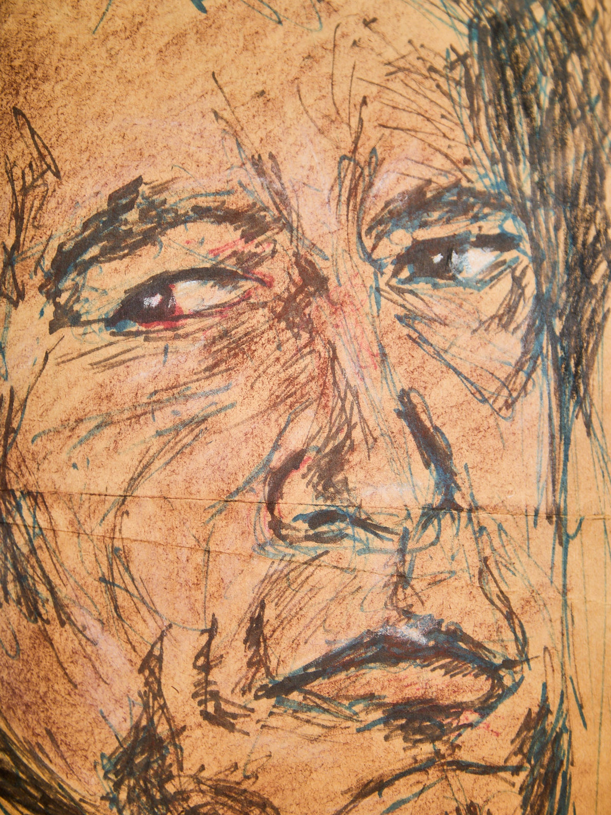 Multi Media Ink and Pastel Portrait