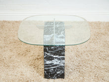 Marble And Chrome Italian end  Table