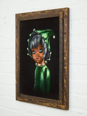 1970’s Black Velvet Jester Painting