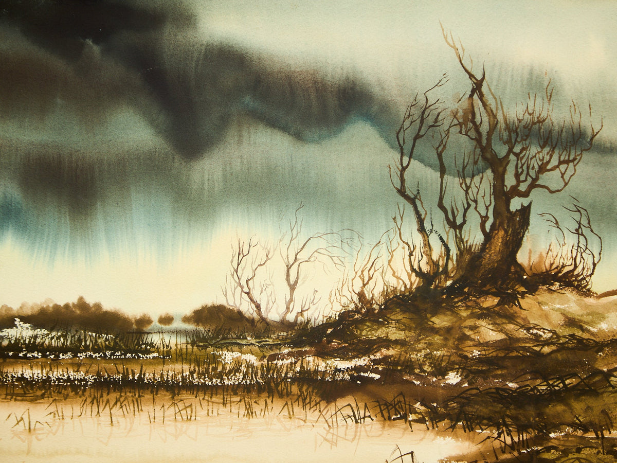 Fine Art Watercolor Landscape by H. Francis Sellers Circa 1950’s