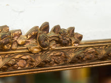 Vintage French Provincial Gold Rectangle Ornate Wood Wall Mantle Mirror