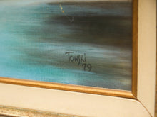 Framed River Landscape Oil Painting by Towski