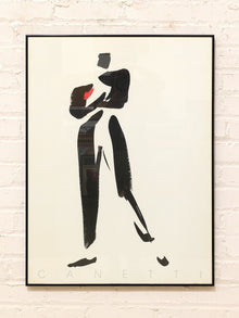 Vintage Postmodern Abstract Figure Art Poster of Giacomo Puccini's 'Canetti'