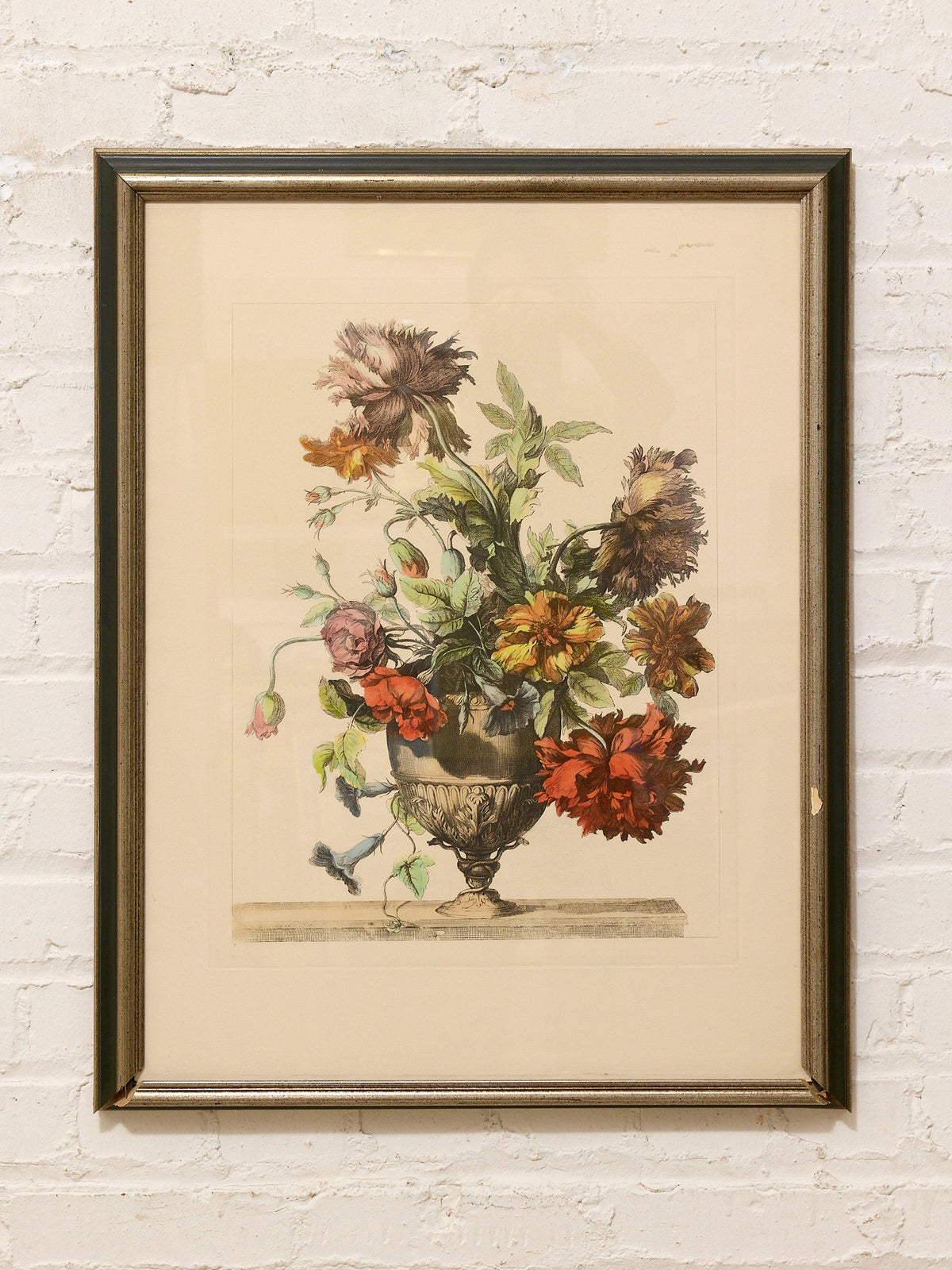 Vintage Botanical Floral Still Life Print After Jean-Baptiste Monnoyer