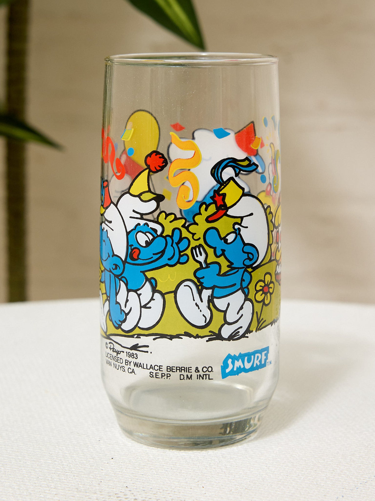 Pair of Vintage Smurfs Cartoon Character Glasses