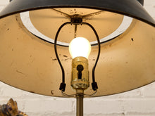 Vintage Equestrian Horse Table Lamp with Black Shade