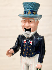 Vintage Uncle Sam Figural Piggy Bank