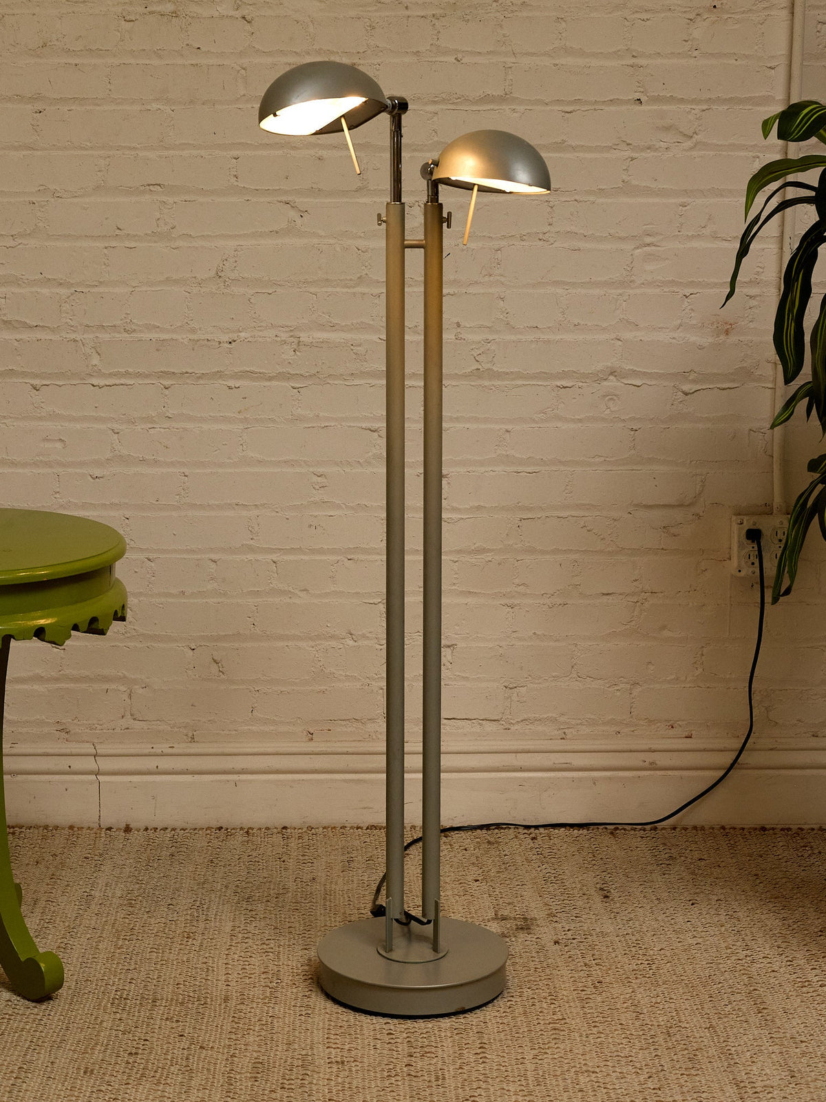 Vintage Double-Head Adjustable Dome Floor Lamp