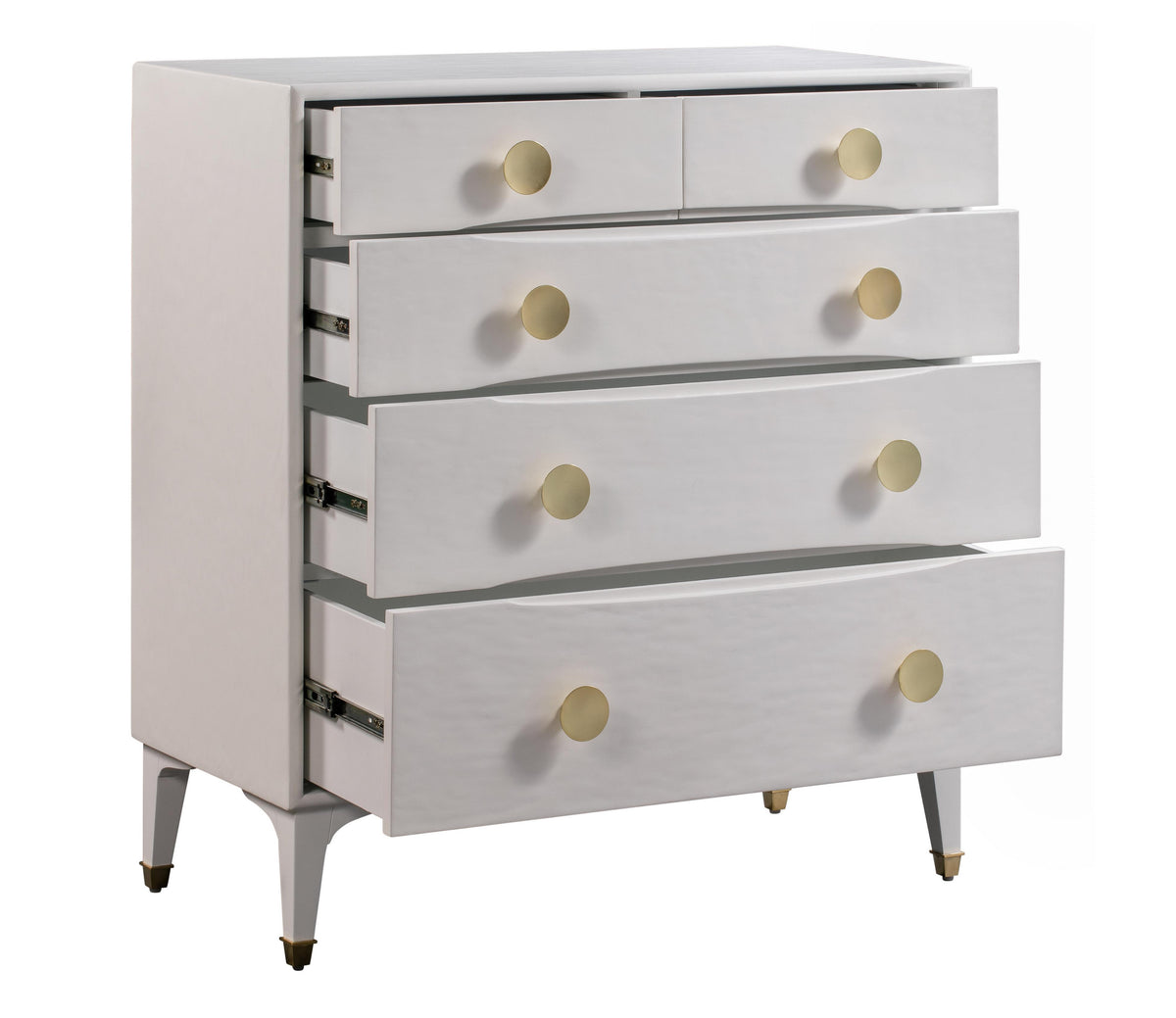Divine 38" White 5-Drawer Chest