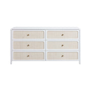Patty 62" Rattan 6 Drawer Dresser