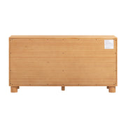 Miles 62" Natural Wood 6-Drawer Dresser
