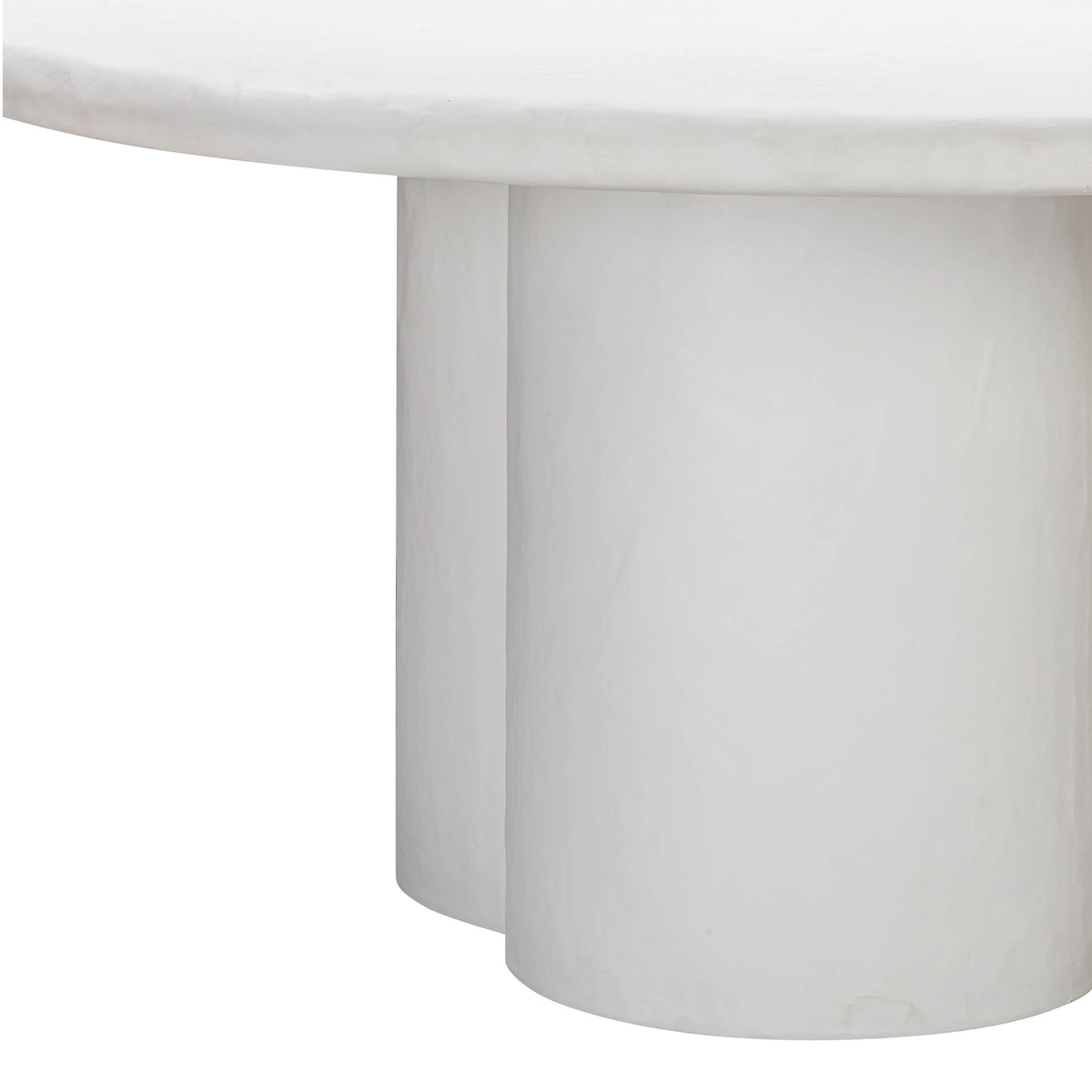 Elika 59" Faux Plaster Indoor / Outdoor Round Dining Table
