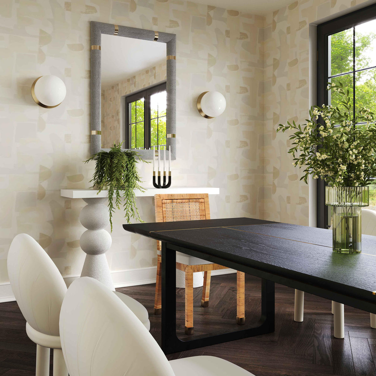 Shiloh 102" Black Ash Rectangular Dining Table