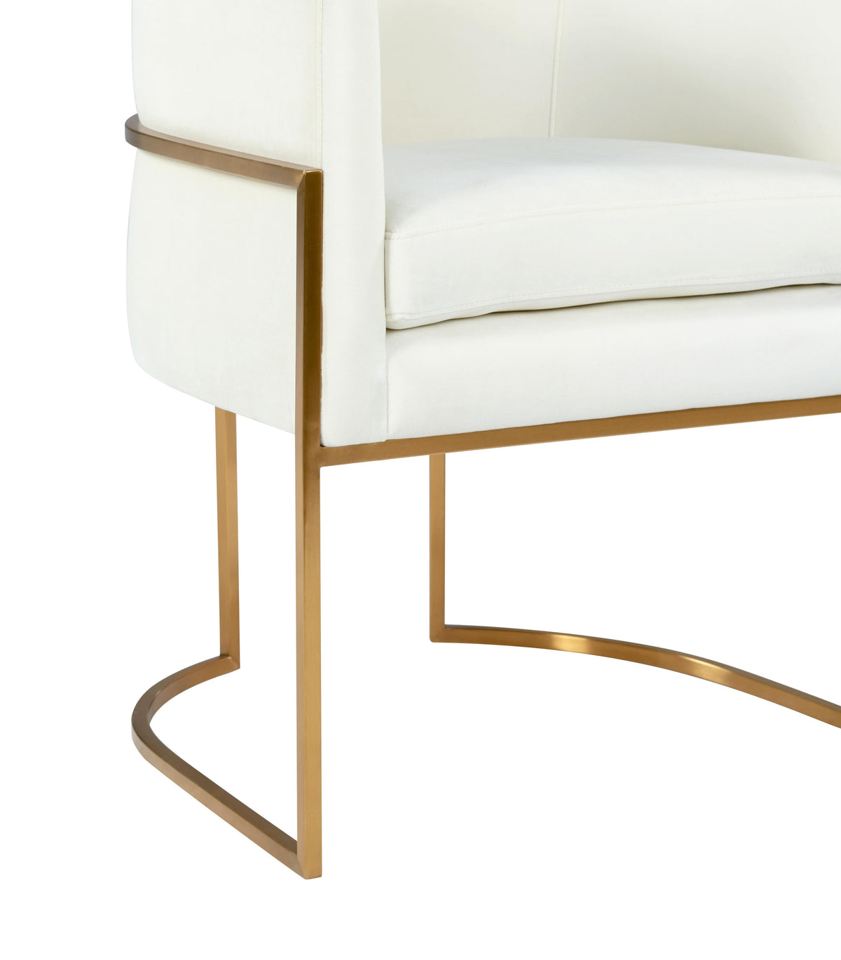 Giselle Performance Velvet Dining Chair with Gold Base by Inspire Me! Home Decor
