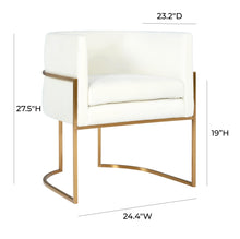 Giselle Performance Velvet Dining Chair with Gold Base by Inspire Me! Home Decor