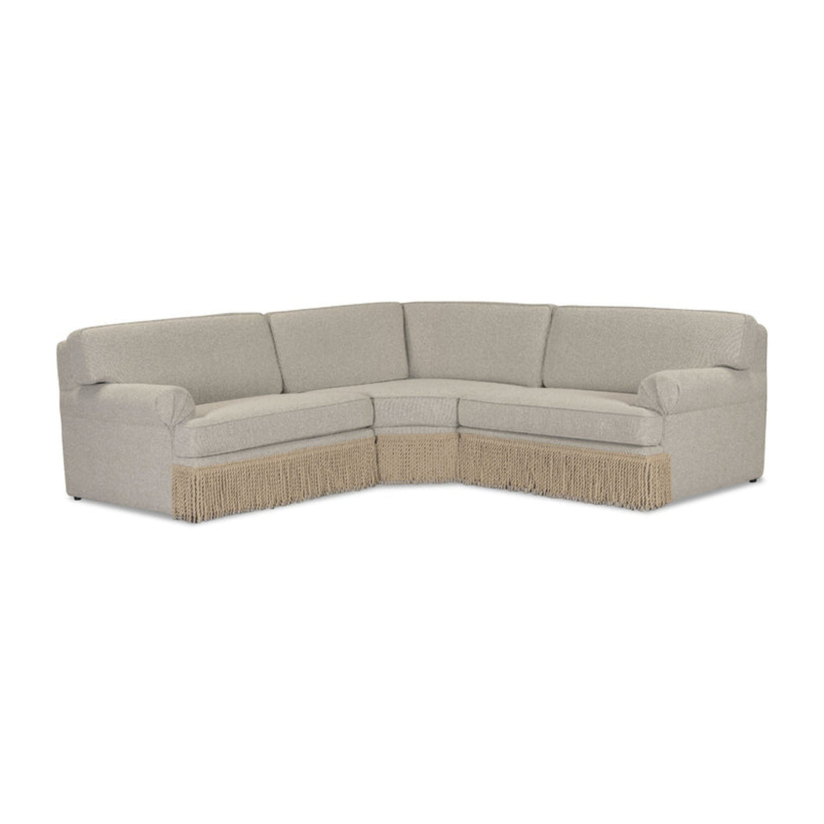 Yvette 3-Piece Warm Grey Performance Boucle L-Sectional