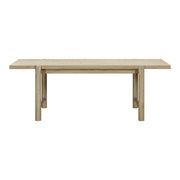 Gata 87" Light Teak Outdoor Rectangular Dining Table