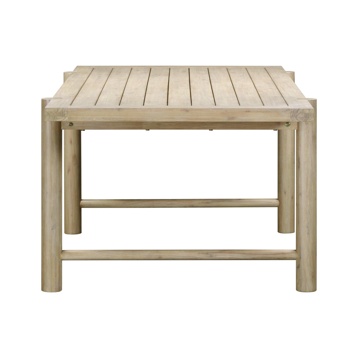 Gata 87" Light Teak Outdoor Rectangular Dining Table